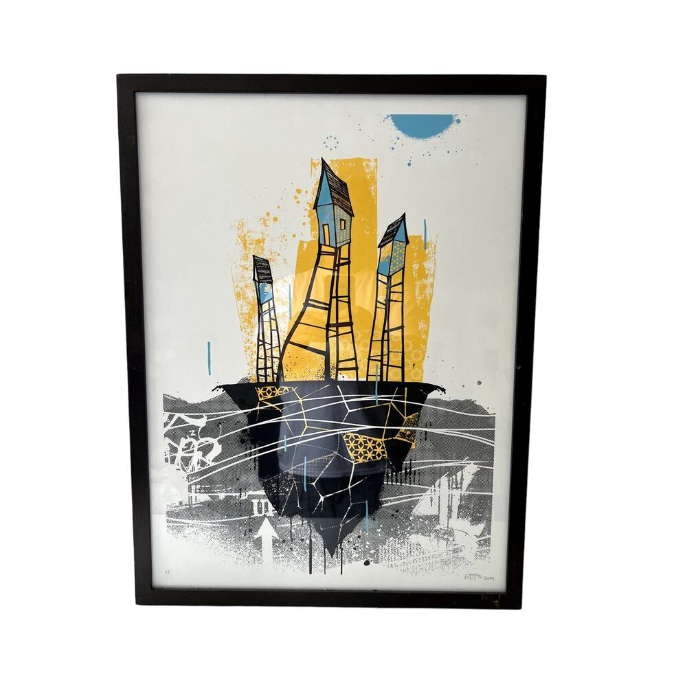 Erik Otto Signed Artist Proof Modern Art Framed Excellent Condition